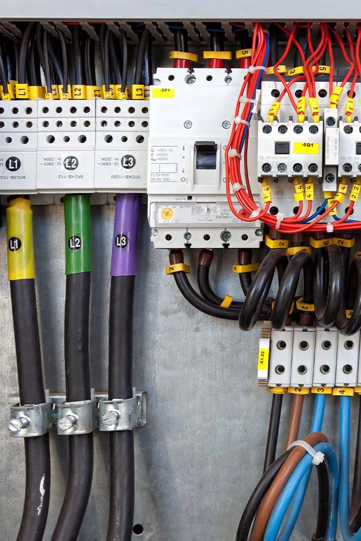 Wiring of a three-phase and single-phase electrical system